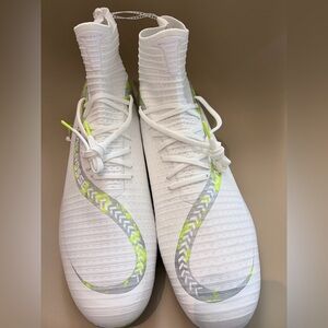Under Armour Highlight MC Lacrosse Cleats White Volt Green Men’s Size 16 Rare